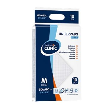 Normal Clinic Ultra Абсорбиращи чаршафи М 60х60 см 10 бр