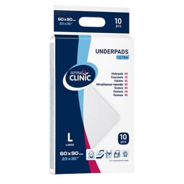 Normal Clinic Ultra Абсорбиращи чаршафи L 90х60 см 10 бр