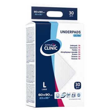  Normal Clinic Ultra Абсорбиращи чаршафи L 90х60 см 30 бр