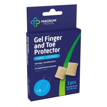 Magnum Гел предпазител за пръсти с покритие от текстил 25x18 мм 1 чифт