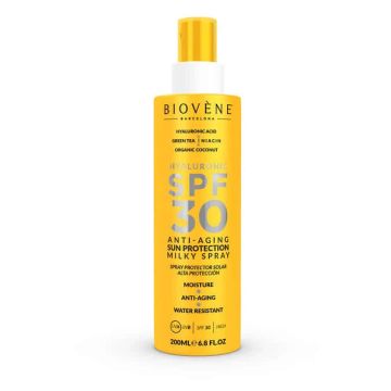 Biovene Слънцезащита за лице и тяло SPF30 с хиалуронова киселина против стареене 200 мл