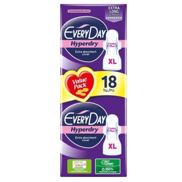 Everyday Hyperday Extra Long Дамски превръзки XL 8 капки 18 бр