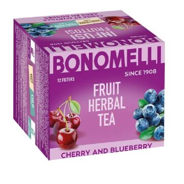 Bonomelli Плодов чай с череша и боровинки филтър х 12 бр