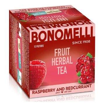 Bonomelli Плодов чай с малини и червено френско грозде филтър х 12 бр