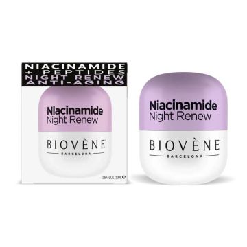 Biovene Нощен крем с ниацинамид за възстановяване и мекота 50 мл
