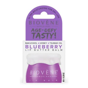 Biovene Балсам за устни с боровинка и бакучиол изглаждащ и подхранващ 8 гр