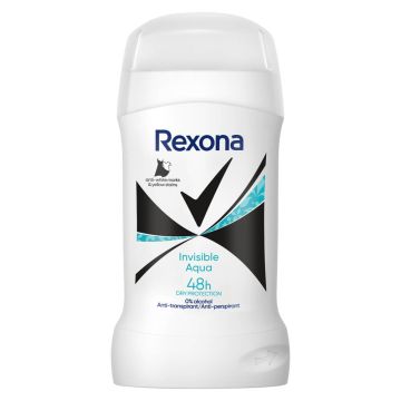 Rexona Invisible Aqua Стик против изпотяване за жени 40 мл