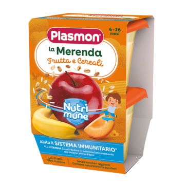 Plasmon Nutrimune Млечен десерт микс плодове и овесени ядки 6M+ 2 х 120 г