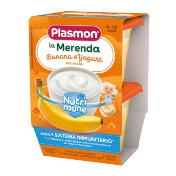 Plasmon Nutrimune Млечен десерт банан и йогурт 6М+ 2 х 120 г