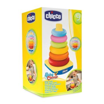 Chicco Детска играчка кула с рингове 9M+ T0104