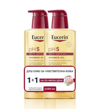 Eucerin pH5 Душ-олио за суха и чувствителна кожа 2 х 400 мл Комплект