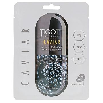 Jigott Caviar Лист маска за лице с екстракт от хайвер 27 мл