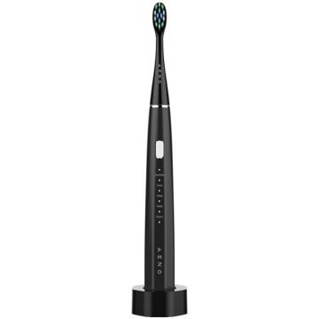 AENO Sonic DB2S Електрическа звукова четка за зъби, черна + 3 накрайника и зарядна станция