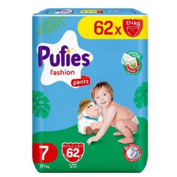 Pufies Pants Fashion 7 XL Пелени - гащички 17 кг+ х 62 бр