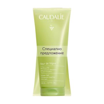 Caudalie Fleur De Vigne Душ гел с алое, бяла роза, розов пипер и диня 2 х 200 мл Комплект