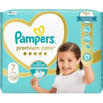 Пелени Pampers Premium Care Размер 7, 15 кг+  32 бр