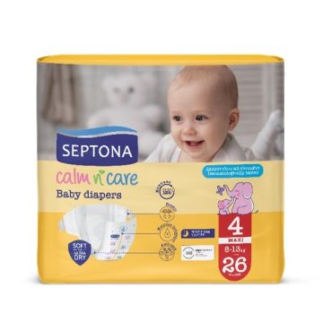 Septona Calm N'Care Пелени за бебета Maxi №4 8-13 кг 26 бр