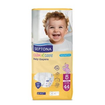 Septona Calm N'Care Пелени за бебета Junior №5 11-16 кг 44 бр