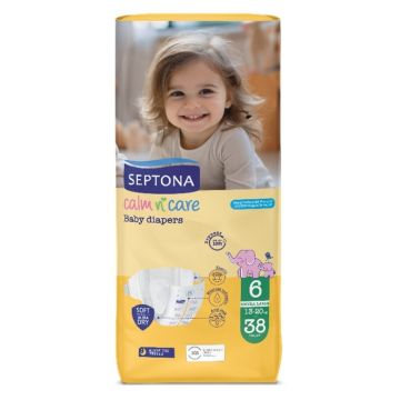 Septona Calm N'Care Пелени за бебета Extra Large №6 13-20 кг 38 бр