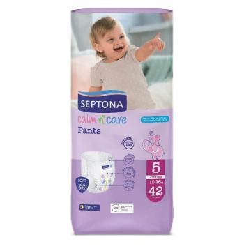 Septona Calm N'Care Пелени - гащички за бебета Junior №5 10-16 кг 42 бр