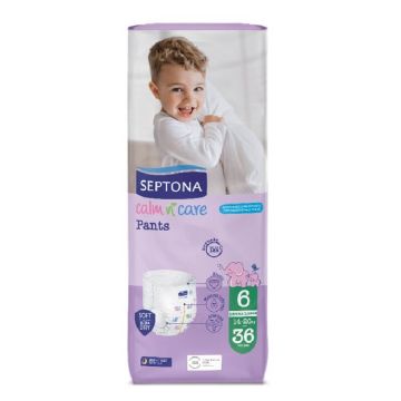 Septona Calm N'Care Пелени - гащички за бебета Extra Large №6 14-20 кг 36 бр