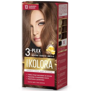 Color 3-Plex Трайна крем боя за коса №13 Кадифен лешник