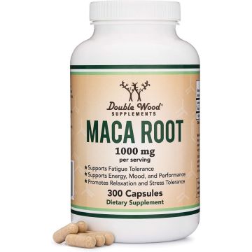 Double Wood Мака корен 500 мг х 300 капсули