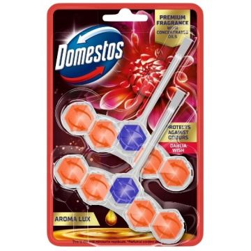 Domestos WC Aroma Lux Dahlia Wish Тоалетно блокче 2 x 50 г
