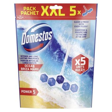 Domestos WC Power 5 Ocean Тоалетно блокче 5 х 50 г