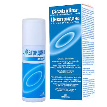 Цикатридина Спрей при рани 125 мл Naturpharma + Цикатридина Емулсия за лице и тяло 180 мл Naturpharma Комплект