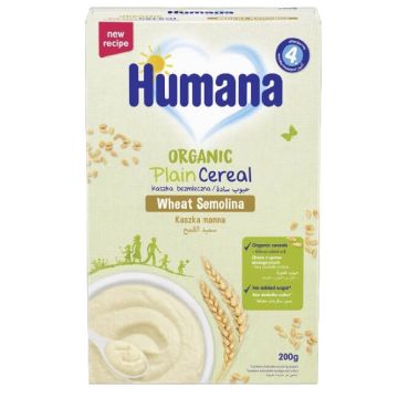 Humana Био Безмлечна каша пшеничен грис 4М+ 200 гр