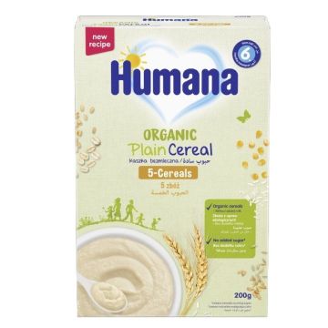 Humana Био Безмлечна каша 5 зърна 6М+ 200 гр