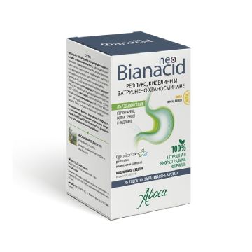 Aboca NeoBianacid При киселини и рефлукс с вкус на лимон 45 таблетки