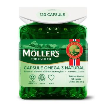 Möller’s Omega-3 Масло от черен дроб на треска х 120 капсули