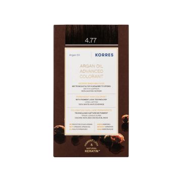 Korres Боя за коса с арганово масло 4.77 Тъмен шоколад