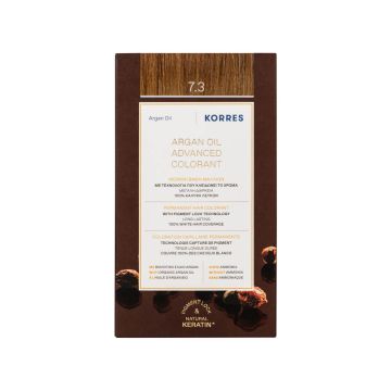 Korres Боя за коса с арганово масло 7.3 Златисто/медно русо