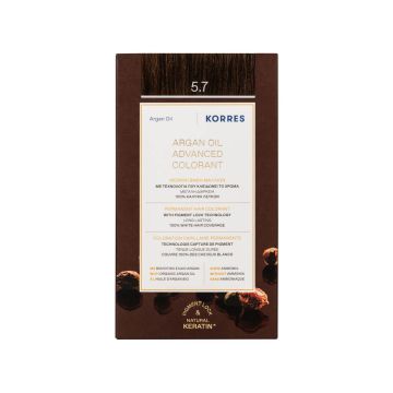 Korres Боя за коса с арганово масло 5.7 Шоколад