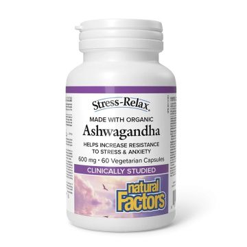 Natural Factors Stres-Relax Ашваганда KSM-66 600 мг х 60 V капсули