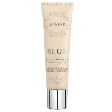 LUMENE VEGAN BLUR Дълготраен веган фон дьо тен 16h SPF15, 1.5 Fair Beige 30 мл