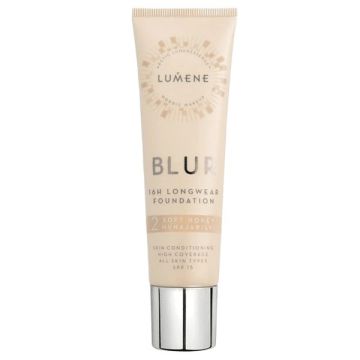 LUMENE VEGAN BLUR Дълготраен веган фон дьо тен 16h SPF15, 2 Soft Honey 30 мл