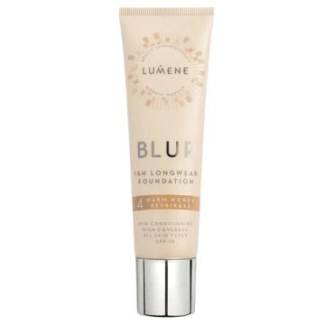 LUMENE VEGAN BLUR Дълготраен веган фон дьо тен 16h SPF15, 4 Warm Honey 30 мл