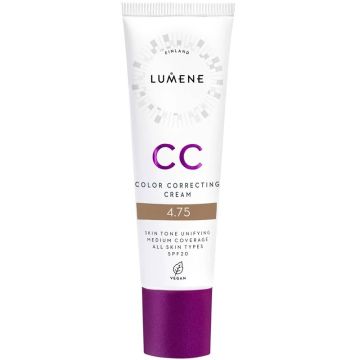 LUMENE VEGAN CC Коригиращ крем 7 в 1 SPF20, цвят 4.75 30 мл