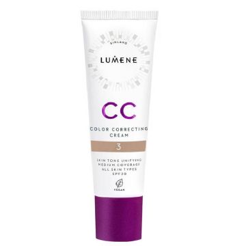 LUMENE VEGAN CC Коригиращ крем 7 в 1 SPF20, цвят 3 30 мл