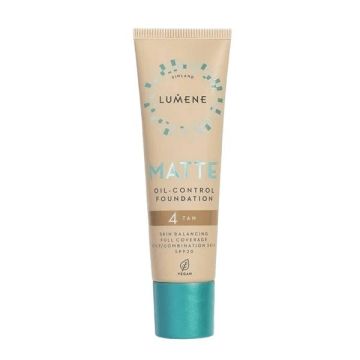 LUMENE VEGAN MATTE Веган фон дьо тен SPF20 матиращ 4 Tan 30 мл