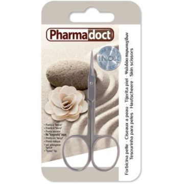 Pharmadoct Ножица за кожички с остър връх, инокс