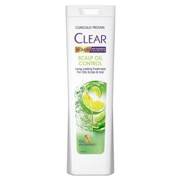 Clear Women Scalp Oil Control Шампоан против пърхот за мазна коса с лимон и ниацинамид 225 мл