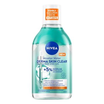 Nivea Derma Skin Clear Мицеларна вода със серум, за кожа склонна към акне 400 мл