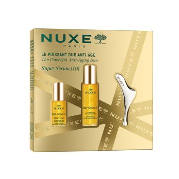 Nuxe Super Serum Универсален противостареещ серум за лице 30 мл + Серум за околоочен контур 15 мл + Масажор Комплект