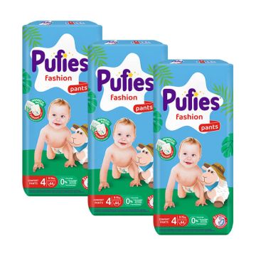 Пелени - гащички Pufies Pants Fashion 4, 9-15 кг MP 44 бр х 3 пакета Комплект