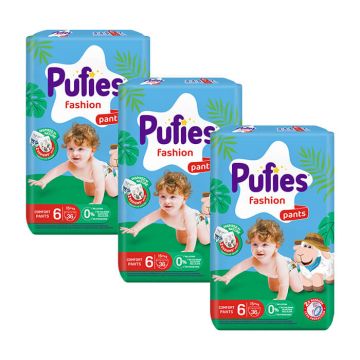 Пелени - гащички Pufies MP Pants Fashion размер 6 15+ кг 36 бр х 3 пакета Комплект